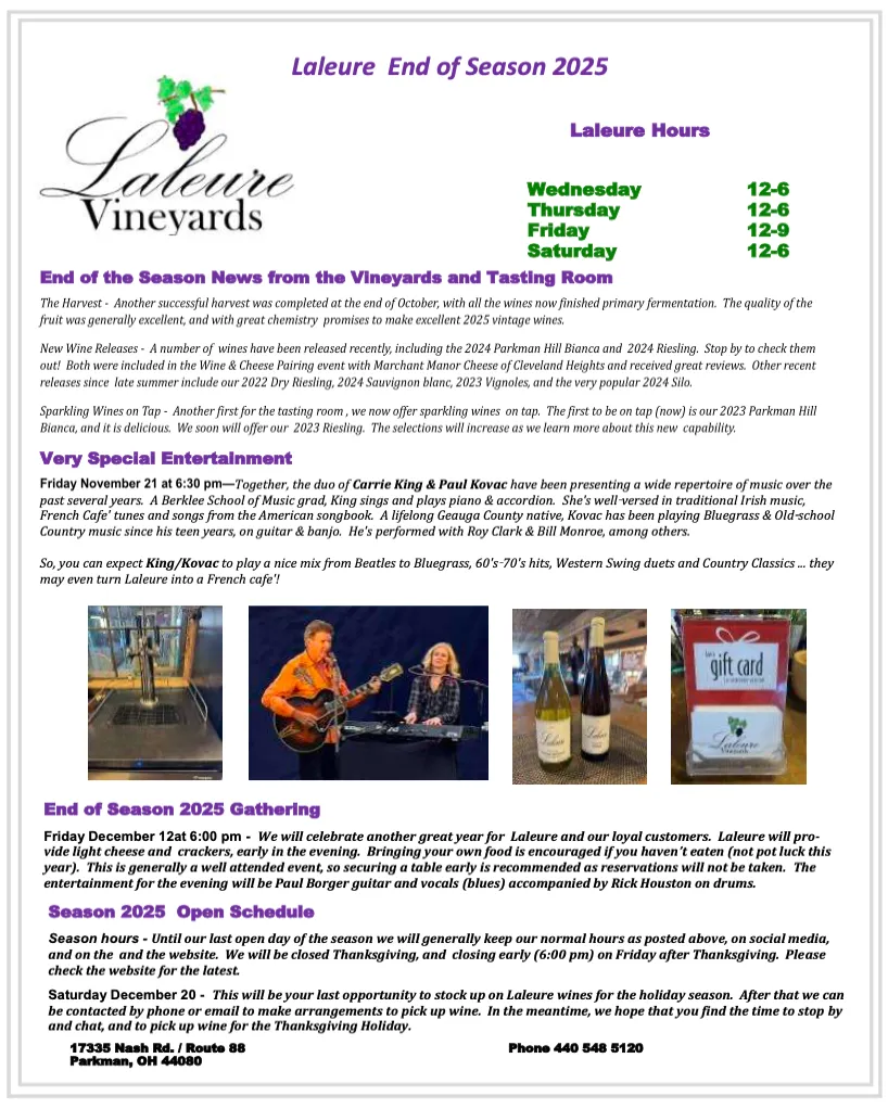 Busy Weekend coming up