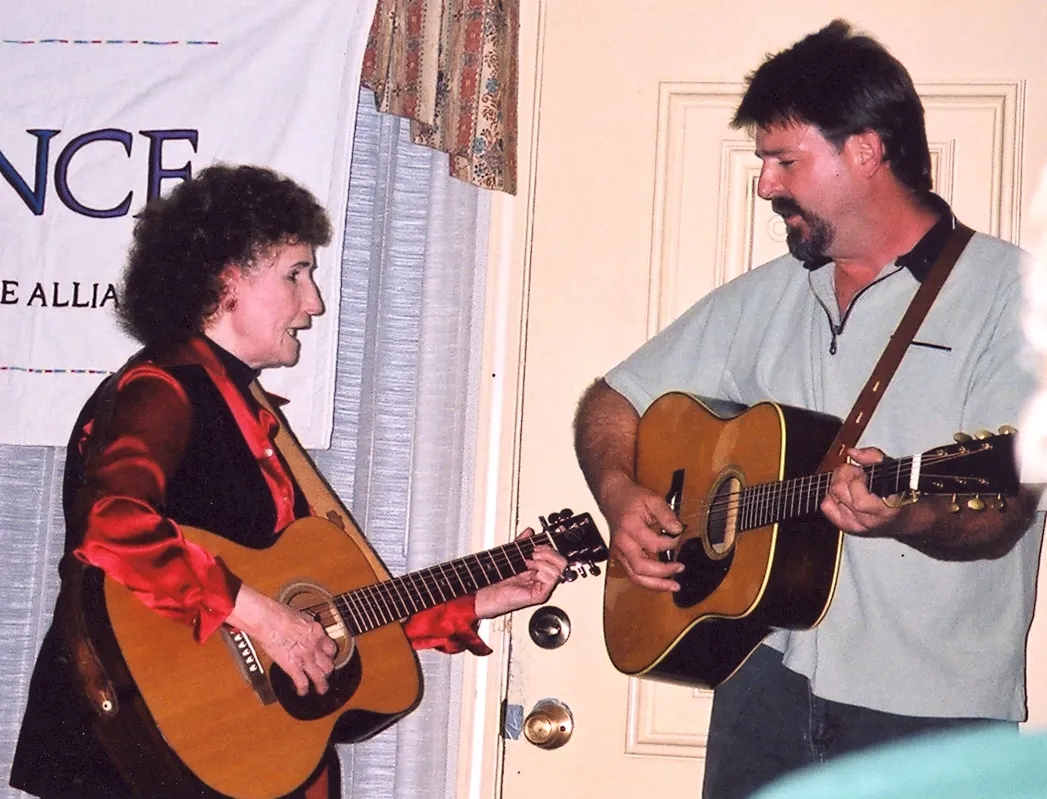 with Hazel Dickens, IBMA Conference, Nashville, TN